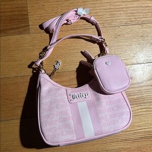 Juicy Couture Light Pink Shoulder Bag with Pouch